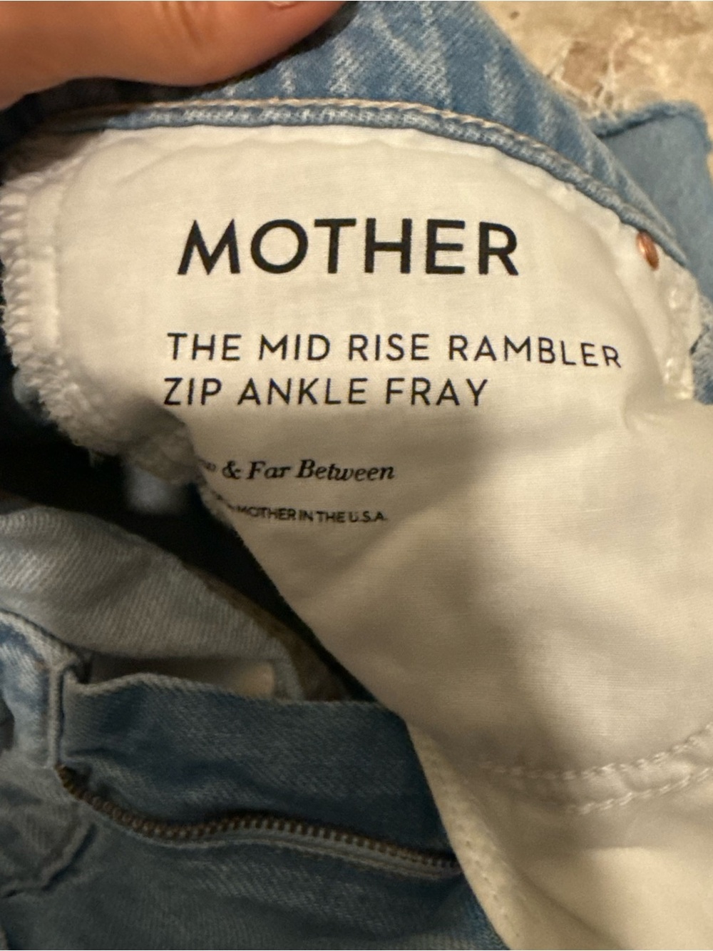 MOTHER Light Blue Straight-Leg Jeans - Picture 6 of 6